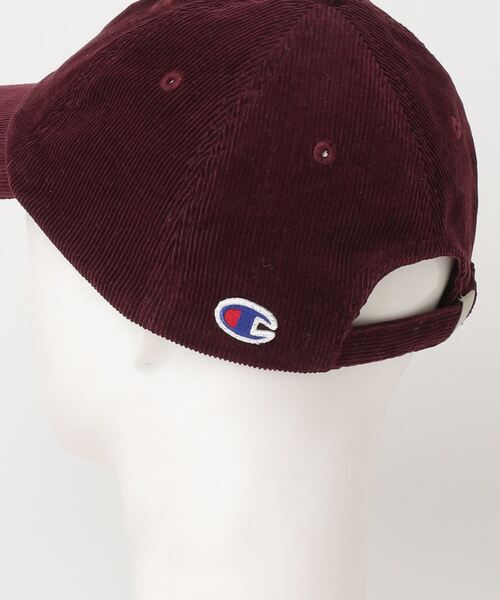 「Champion」 刺繍キャップ FREE レッド レディース_画像3
