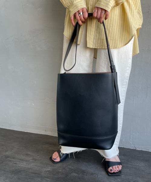 美品✨アンドミューク &MYUQ バケツ型 2wayバッグ♡A4 ブラック 黒 ＆MyuQ トートバッグ 「＆MyuQ/アンドミューク」 JUNO バケツ型