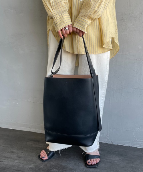 美品✨アンドミューク &MYUQ バケツ型 2wayバッグ♡A4 ブラック 黒 ＆MyuQ トートバッグ 「＆MyuQ/アンドミューク」 JUNO バケツ型