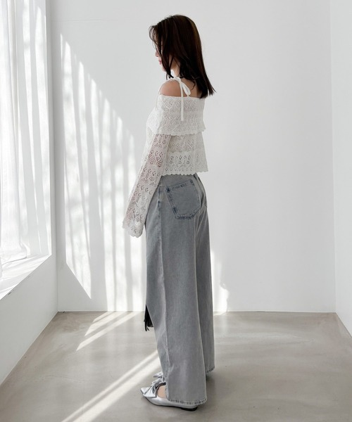 Elsa　Aニット　グレー ZARA ザラ ニット L 長袖 シンプル シルバー グレー レディース