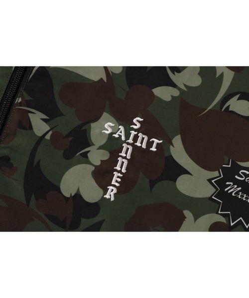 ミリタリージャケット モッズコート BAPE X SAINT MXXXXXX HEART CAMO TRACK JACKETの画像