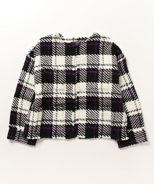 「John branigan」 ノーカラージャケット ONE SIZE オフホワイト レディース_画像2