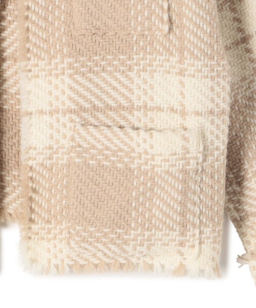 「John branigan」 ノーカラージャケット ONE SIZE オフホワイト レディース_画像7