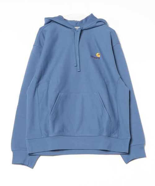 【Carhartt】SALE!人気商品! アメリカンスクリプト フーディ青 Carhartt/カーハート｜'American Script' フーディー