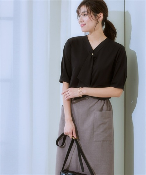 7days Life Styling tシャツ 半袖 ブラウス見え シルケットポンチ