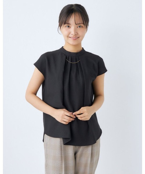 ブラウス シャツ 「洗えるブラウス」フレンチスリーブカットソー レディース