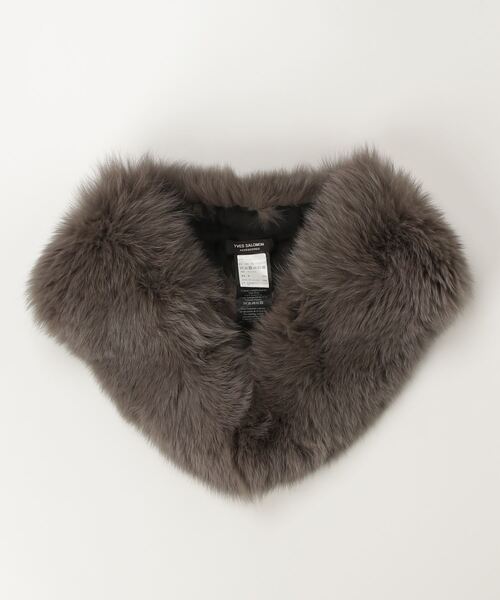 YVES SALOMON（イヴサロモン） マフラー FREE グレー レディース