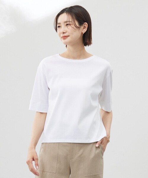 tシャツ 「洗える」フライスジャージー カットソー レディース
