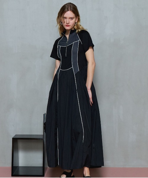 ワンピース Zip Up Volume Dress/ジップアップボリュームワンピース「MAISON SPECIAL/メゾンスペシャル」の画像