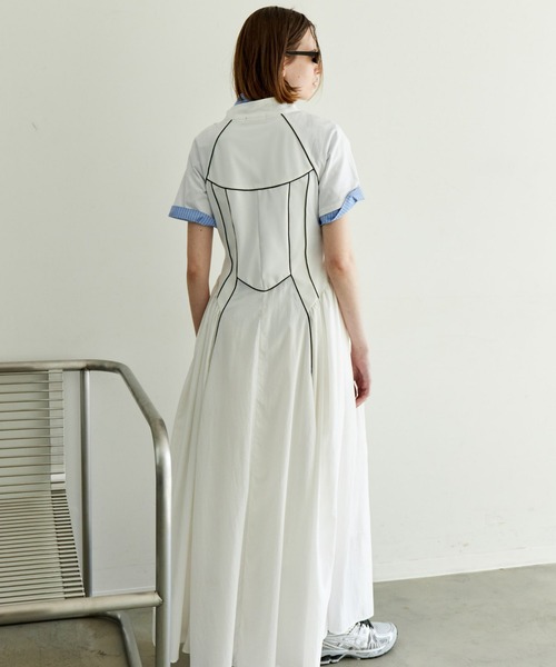 ワンピース Zip Up Volume Dress/ジップアップボリュームワンピース「MAISON SPECIAL/メゾンスペシャル」の画像