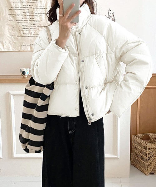 「Riff」 ブルゾン M アイボリー レディース_画像4