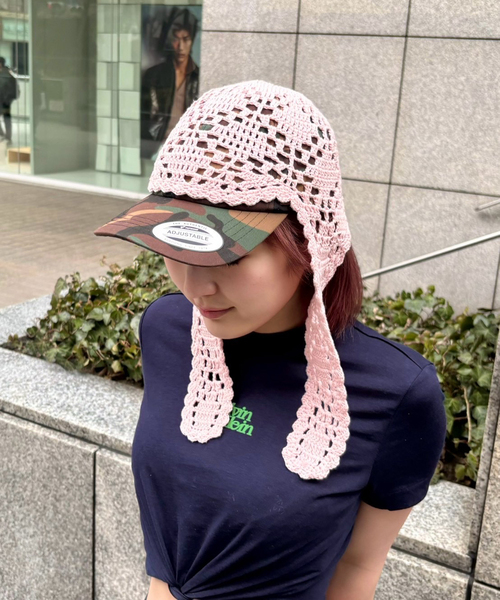 キャップ 帽子 「irojikake/イロジカケ」 Crochet cap IG25SSHT13