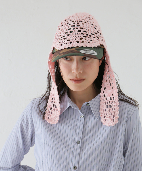 キャップ 帽子 「irojikake/イロジカケ」 Crochet cap IG25SSHT13