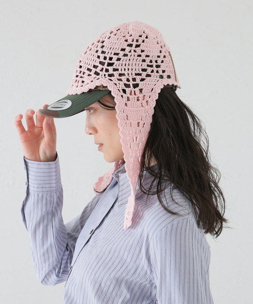 キャップ 帽子 「irojikake/イロジカケ」 Crochet cap IG25SSHT13
