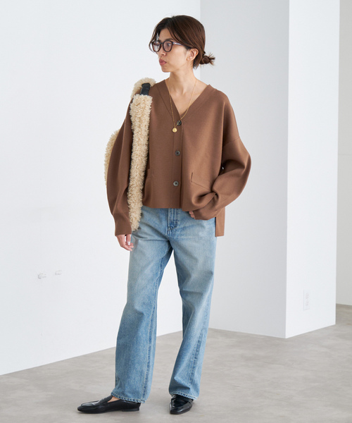 IENA（イエナ） ニットカーディガン FREE ブラウン レディース