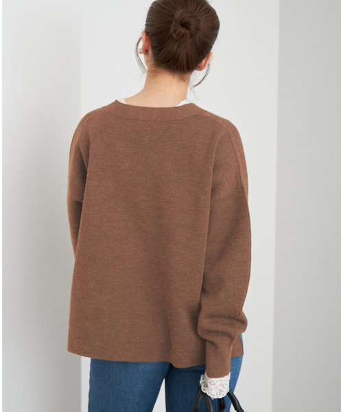 IENA（イエナ） ニットカーディガン FREE ブラウン レディース