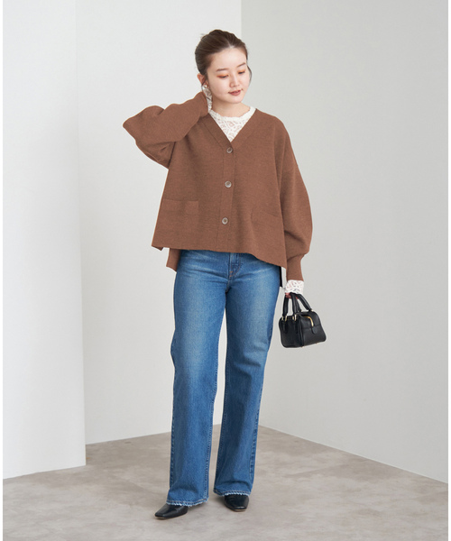 IENA（イエナ） ニットカーディガン FREE ブラウン レディース