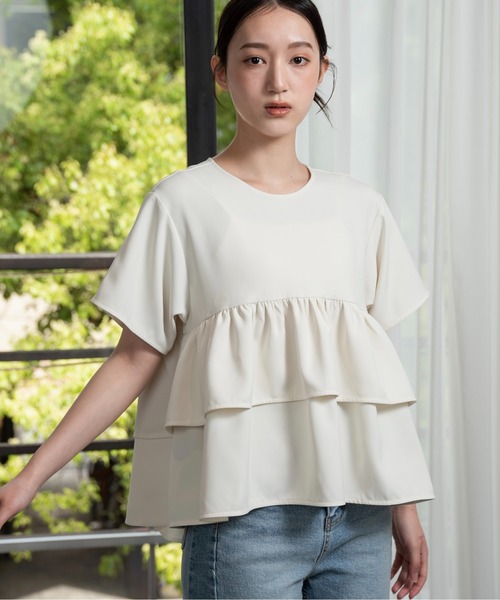 I_am double frill tops / ダブルフリルトップス レディース