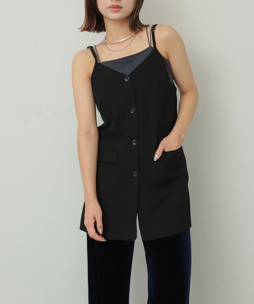 「SENSE OF PLACE by URBAN RESEARCH」 キャミソールブラウス ONE ブラック レディース