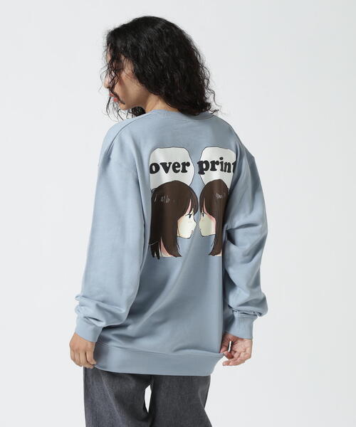 over print トレーナー スウェット overprint/オーバープリント