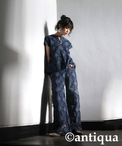 antiqua パンツ レースタックパンツ レディース : ZOZOTOWN
