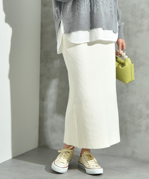 INTERPLANET（インタープラネット） スカート ニットリブナロー