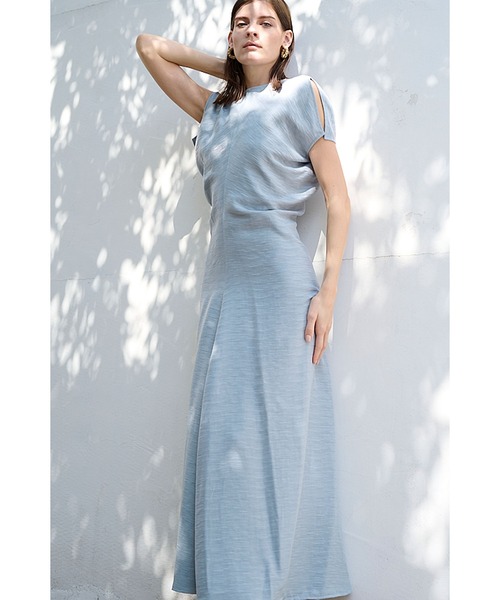 ワンピース Estella.K Dion Pleated Dress-IVO- Estella.K ワンピース Dion Pleated Dress ワッシャープリーツドルマン