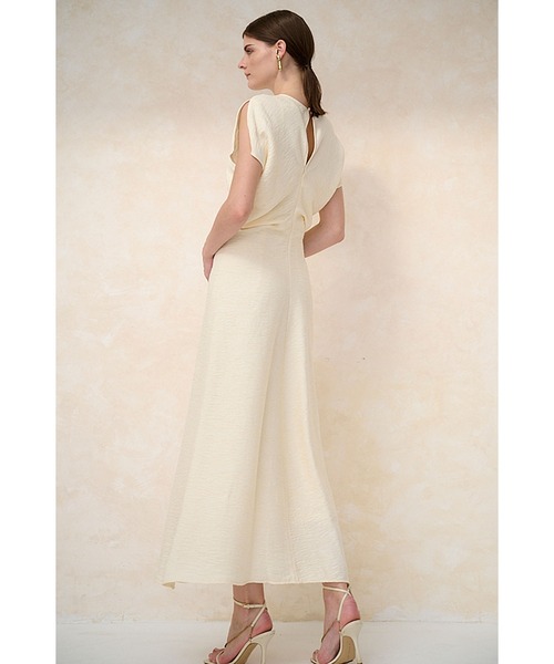 ワンピース Estella.K Dion Pleated Dress-IVO- Estella.K ワンピース Dion Pleated Dress ワッシャープリーツドルマン