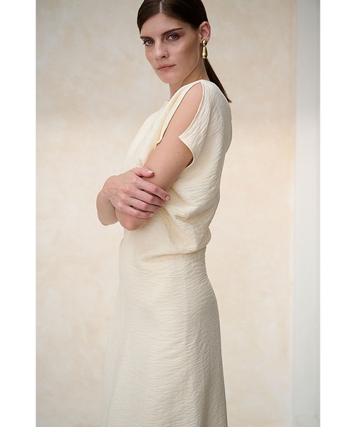Estella.K ワンピース Dion Pleated Dress ワッシャープリーツドルマン
