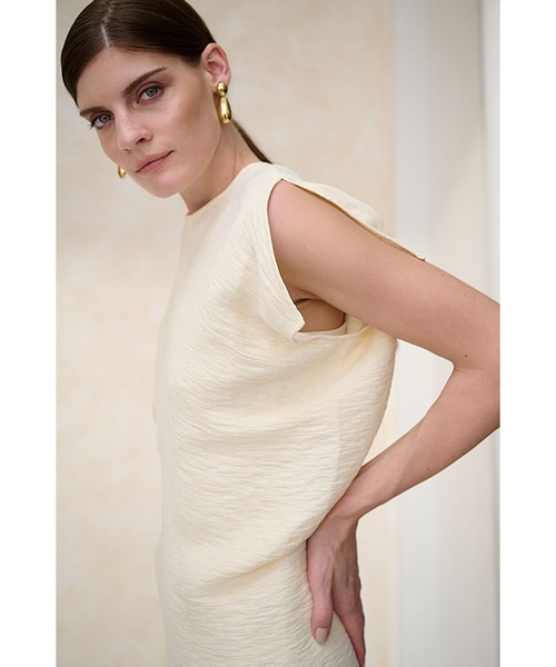 Estella.K ワンピース Dion Pleated Dress ワッシャープリーツドルマン
