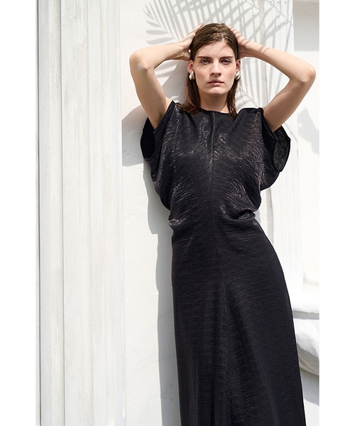 Estella.K ワンピース Dion Pleated Dress ワッシャープリーツドルマン