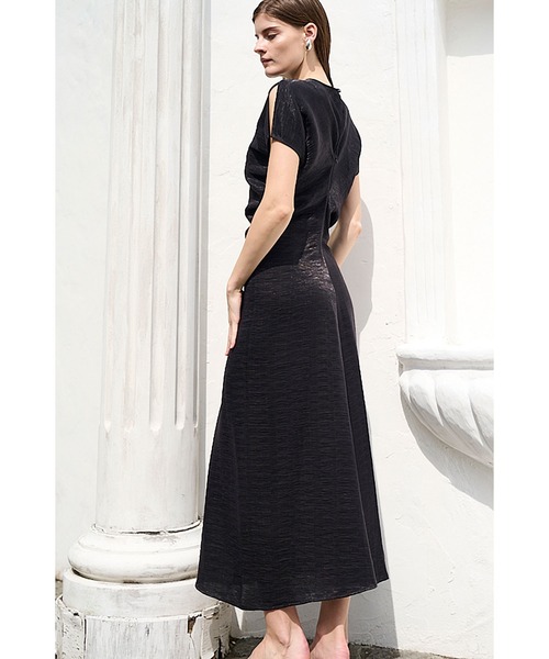 Estella.K ワンピース Dion Pleated Dress ワッシャープリーツドルマン