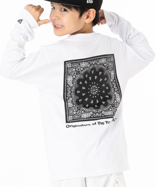 NEW ERA（ニューエラ） tシャツ ニューエラキッズ 長袖Tシャツ バック
