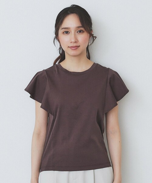 完売　アドミラル　ピンタックフレアスリーブティー　希少　Sサイズ index（インデックス） tシャツ 半袖 「美人百花掲載／XS-3Lサイズ