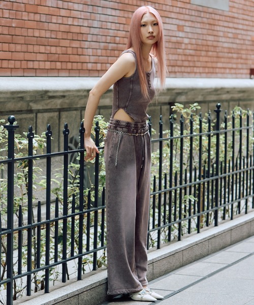 ACLENT（アクレント） タンクトップ ノースリーブ ピグメントボディ