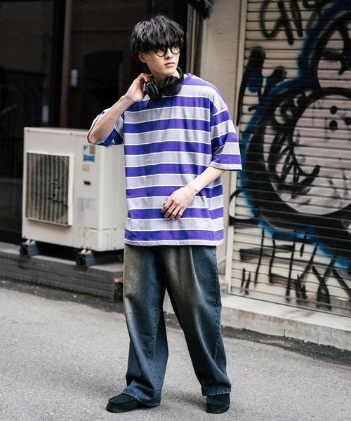 「Rocky Monroe」 デニムパンツ M パープル メンズ