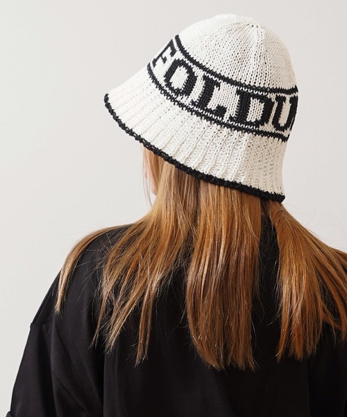 帽子 ハット ロゴ編み クロシェハット / Logo Knit Crochet Hat