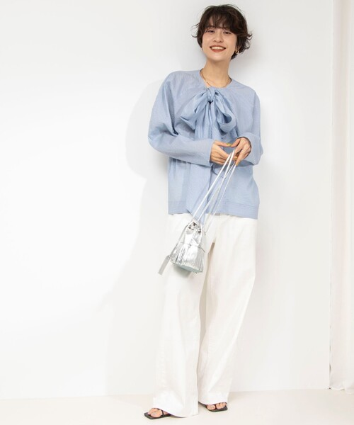 「Rie Miller」 長袖チュニック 38 サックスブルー レディース