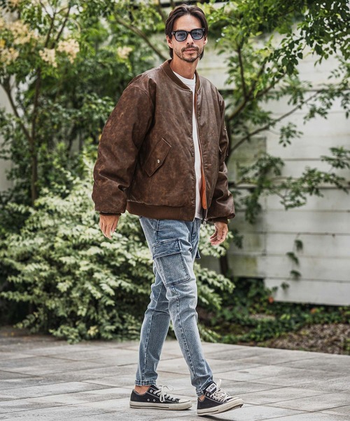 CAMBIO（カンビオ） ma1 ma-1 mj10940-Vintage Like Synthetic Leather