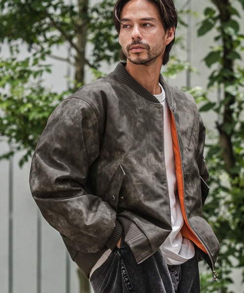 CAMBIO（カンビオ） ma1 ma-1 mj10940-Vintage Like Synthetic Leather