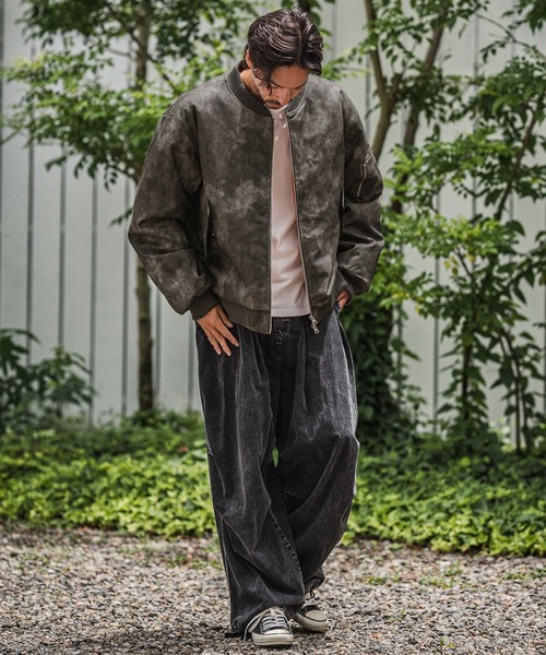 CAMBIO（カンビオ） ma1 ma-1 mj10940-Vintage Like Synthetic Leather
