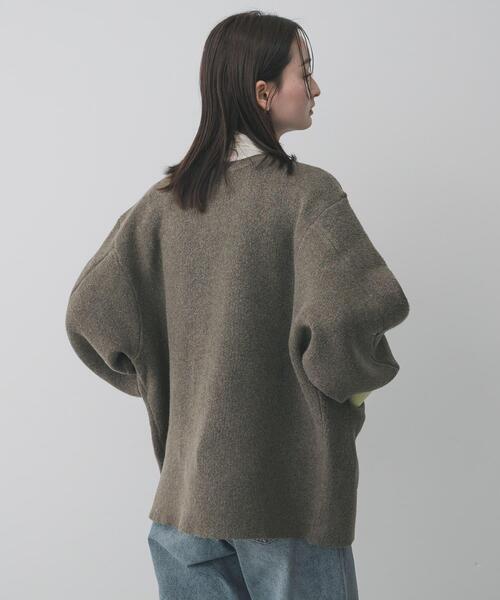 UN3D. バイカラーニットコート SENSE OF PLACE by URBAN RESEARCH コート アウター バイカラーニット