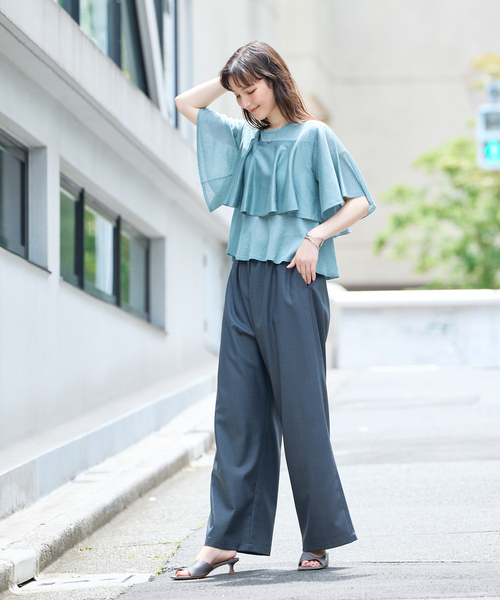 qualite（カリテ） パンツ 「セットアップ対応」ウールライクイージー