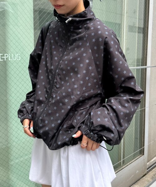 LOUDMOUTH 星柄ジャケット XXL ネイビー 防寒 ニット ゴルフ