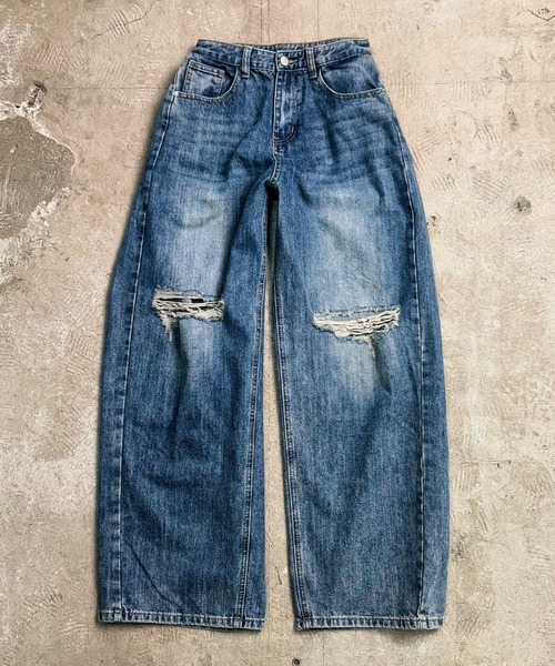 MAISON SELECT ジーンズ デニム デニムパンツ 7D36 クラッシュ