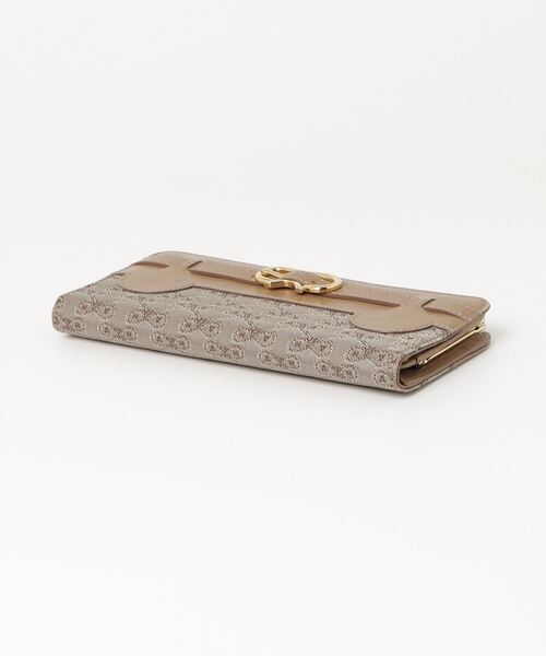 【美品】ANYA HINDMARCH 長財布 がま口 リボン柄 レディース ANYA HINDMARCH 「ANYA HINDMARCH」 リボン がま口 長財布