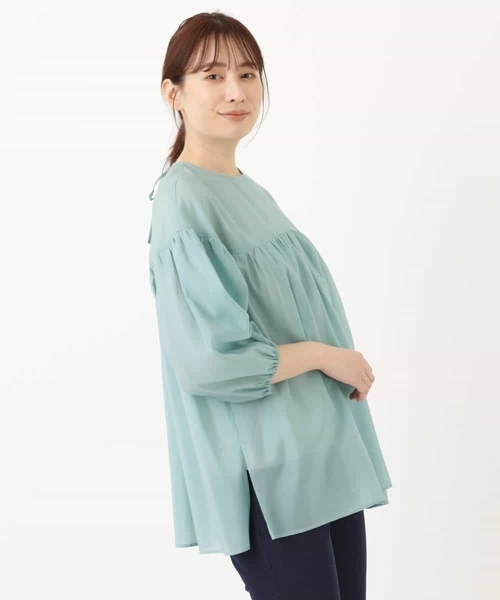 「MK MICHEL KLEIN」 長袖チュニック 38 イエロー レディース