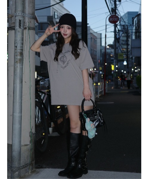 Darich（ダーリッチ） tシャツ ハートキーフェードビッグTシャツ