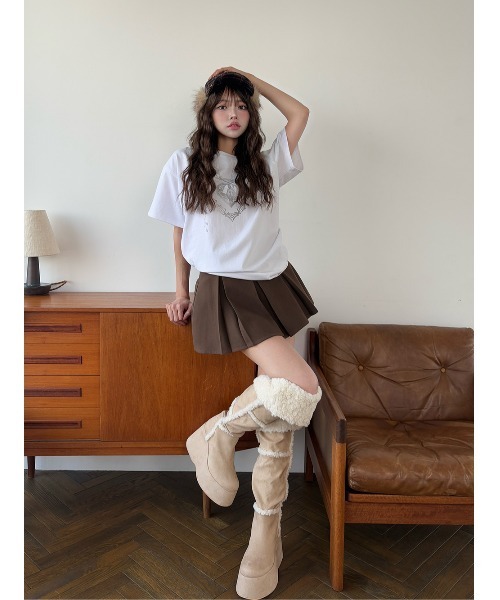 Darich tシャツ ハートキーフェードビッグTシャツ レディース