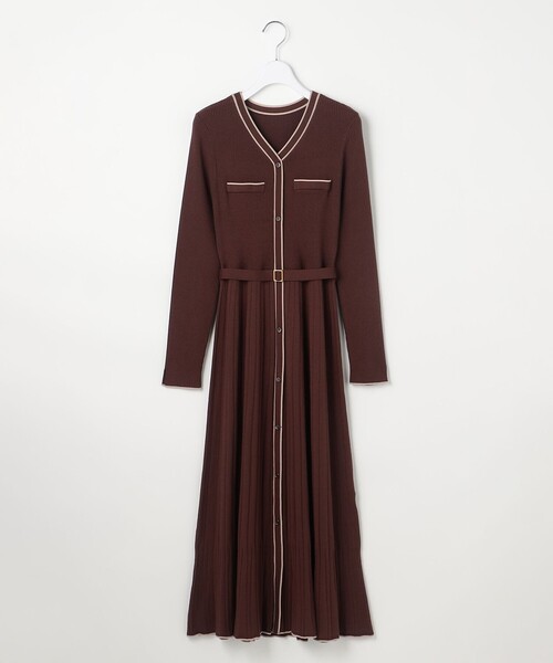 ANY SIS（エニィスィス） ワンピース バイカラーデザインニット